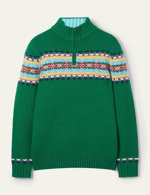 Troyer mit Fair-Isle-Muster - Billardtuchgrün, Fair-Isle-Muster Troyer mit Fair-Isle-Muster - Billardtuchgrün, Fair-Isle-Muster
