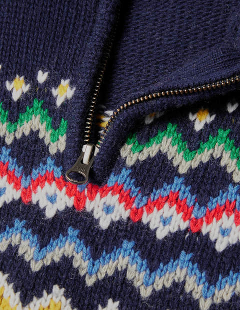 Fair Isle Half-Zip - Bright Navy Fairisle Fair Isle Half-Zip - Bright Navy Fairisle