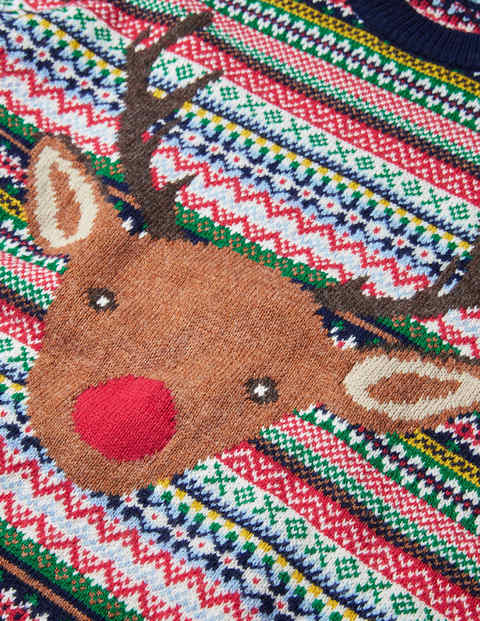 Christmas Crew Neck - Reindeer Fairisle Christmas Crew Neck - Reindeer Fairisle