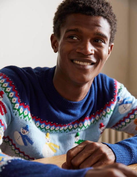 Christmas Crew Neck - Snowman Fairisle Christmas Crew Neck - Snowman Fairisle