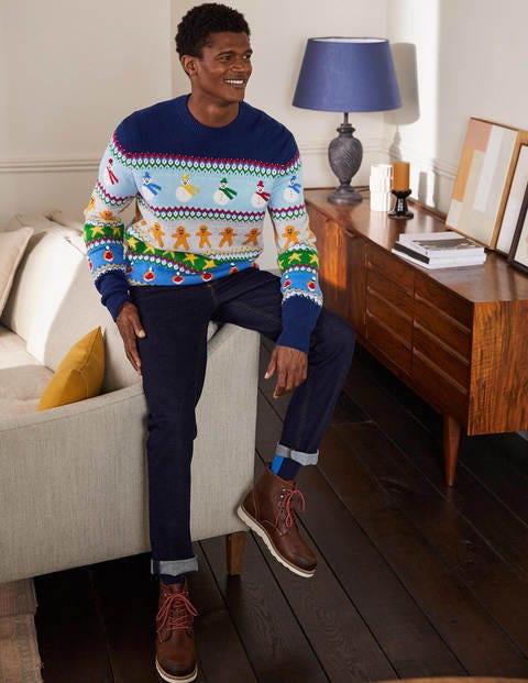 Christmas Crew Neck - Snowman Fairisle Christmas Crew Neck - Snowman Fairisle