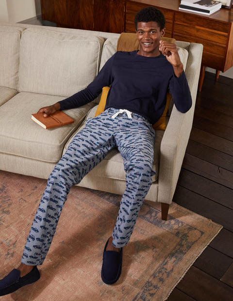 Cotton Poplin Pyjama Bottoms - Chambray Vintage Cars Cotton Poplin Pyjama Bottoms - Chambray Vintage Cars