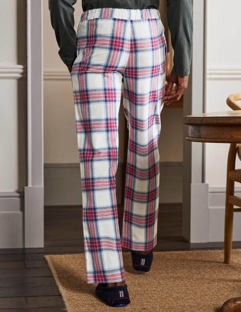 Pyjamahose aus gebürsteter Baumwolle - Naturweiß/Rockabilly-Rot, Kariert Pyjamahose aus gebürsteter Baumwolle - Naturweiß/Rockabilly-Rot, Kariert