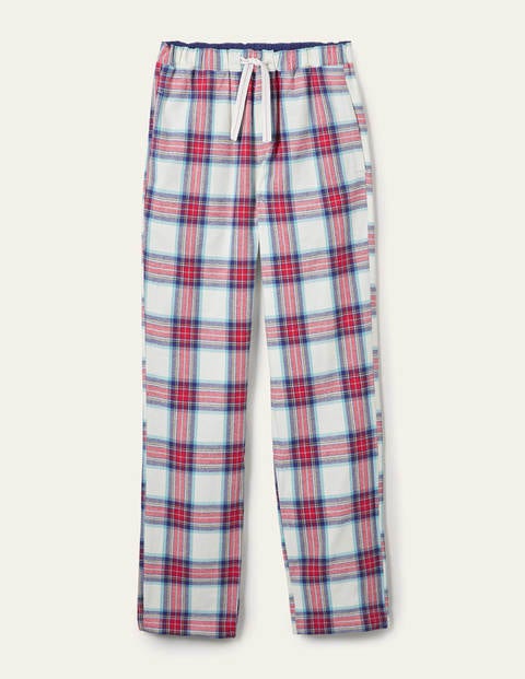 Pyjamahose aus gebürsteter Baumwolle - Naturweiß/Rockabilly-Rot, Kariert Pyjamahose aus gebürsteter Baumwolle - Naturweiß/Rockabilly-Rot, Kariert