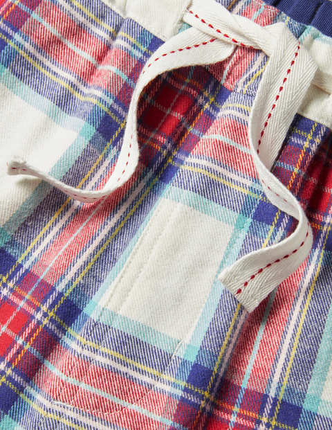 Pyjamahose aus gebürsteter Baumwolle - Naturweiß/Rockabilly-Rot, Kariert Pyjamahose aus gebürsteter Baumwolle - Naturweiß/Rockabilly-Rot, Kariert