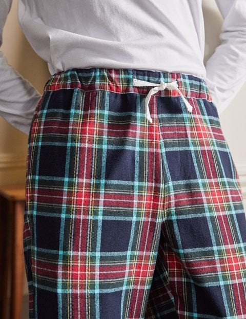 Brushed Cotton Pajama Bottoms - Navy/ Rockabilly Red Check Brushed Cotton Pajama Bottoms - Navy/ Rockabilly Red Check