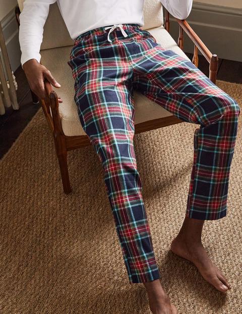 Brushed Cotton Pajama Bottoms - Navy/ Rockabilly Red Check Brushed Cotton Pajama Bottoms - Navy/ Rockabilly Red Check
