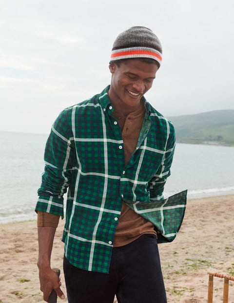 Cord Shirt - Garden Green/Space Blue Check Cord Shirt - Garden Green/Space Blue Check