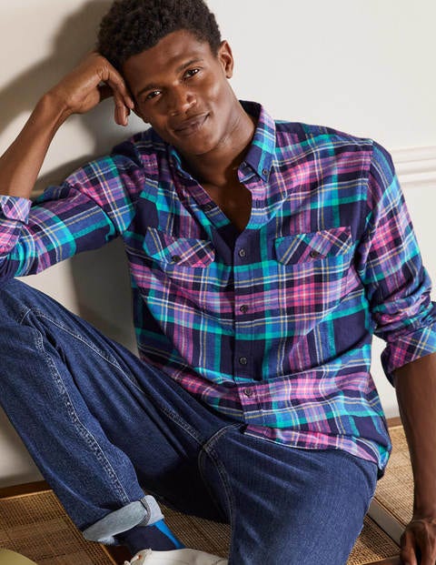 Julian Shirt - Navy/ Bright Petal Check Julian Shirt - Navy/ Bright Petal Check