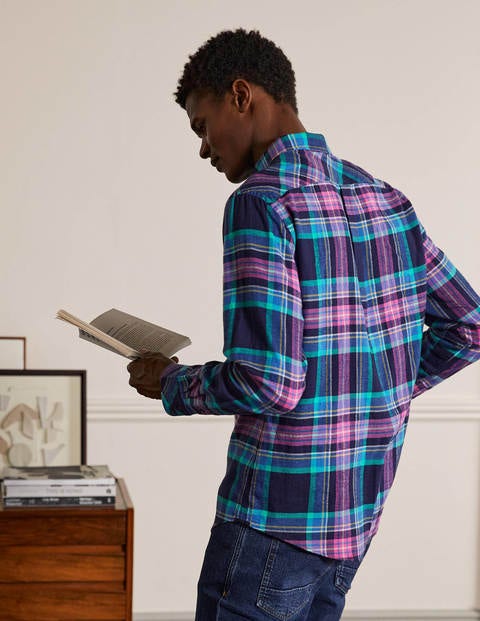 Julian Shirt - Navy/ Bright Petal Check Julian Shirt - Navy/ Bright Petal Check