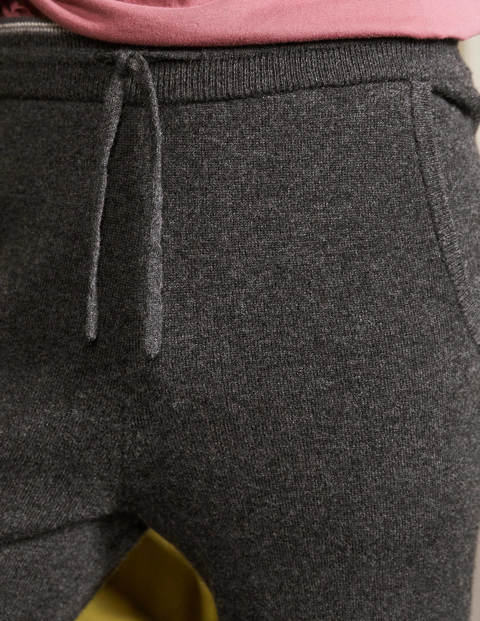 Cashmere Knitted Joggers - Dark Grey Melange Cashmere Knitted Joggers - Dark Grey Melange