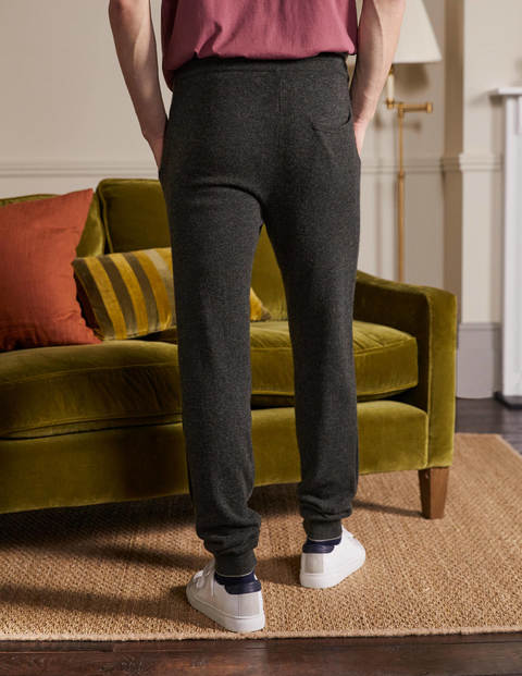 Cashmere Knitted Joggers - Dark Grey Melange Cashmere Knitted Joggers - Dark Grey Melange