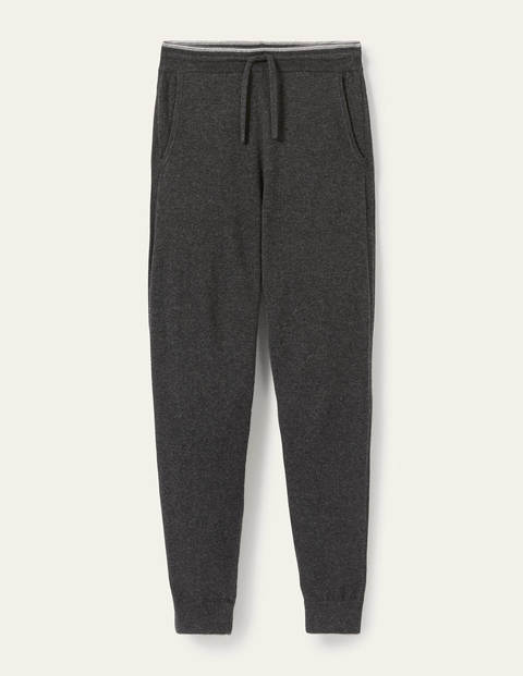 Cashmere Knitted Joggers - Dark Grey Melange Cashmere Knitted Joggers - Dark Grey Melange