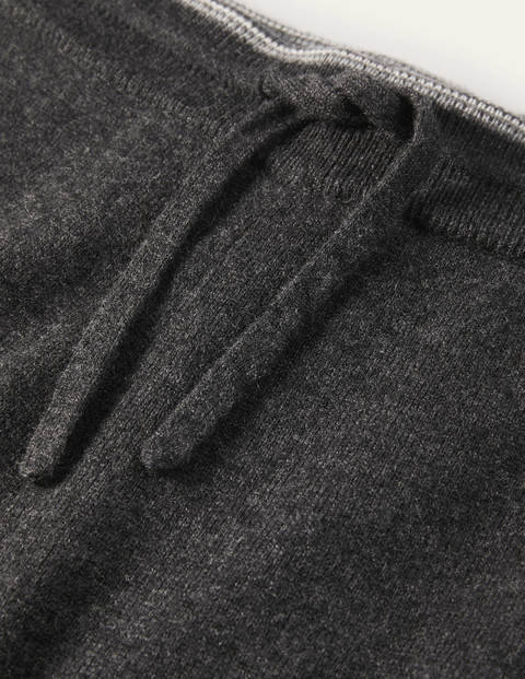 Cashmere Knitted Joggers - Dark Grey Melange Cashmere Knitted Joggers - Dark Grey Melange