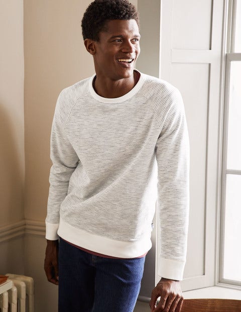 Danby Brushed Sweatshirt - Grey Stripe Danby Brushed Sweatshirt - Grey Stripe