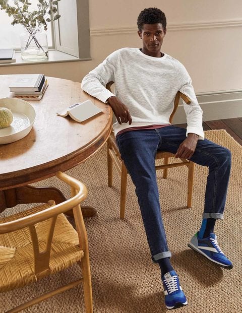 Danby Brushed Sweatshirt - Grey Stripe Danby Brushed Sweatshirt - Grey Stripe