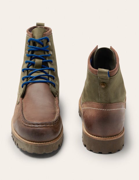 Chukka-Boots aus Leder - Schokobraun/Flaschengrün Chukka-Boots aus Leder - Schokobraun/Flaschengrün