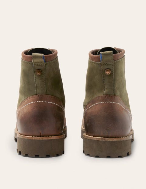 Chukka-Boots aus Leder - Schokobraun/Flaschengrün Chukka-Boots aus Leder - Schokobraun/Flaschengrün