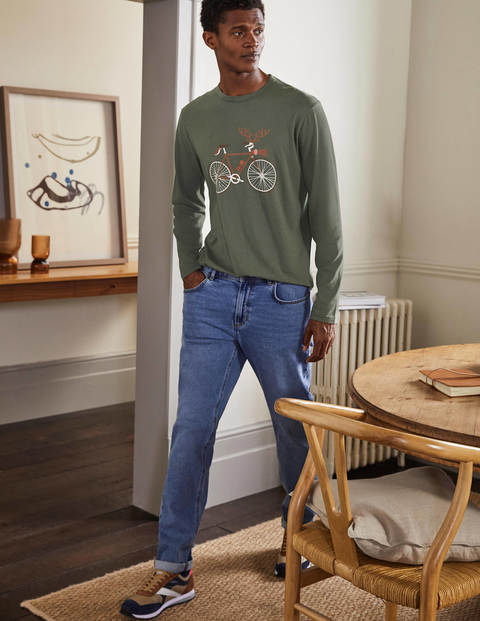 Long Sleeve Graphic T-Shirt - Castleton Reindeer Bike Long Sleeve Graphic T-Shirt - Castleton Reindeer Bike