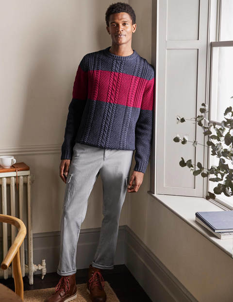 Paul Sweater - Navy/ Magenta Pink Paul Sweater - Navy/ Magenta Pink