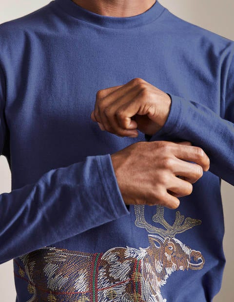 Long Sleeve Christmas T-Shirt - Starboard Reindeer Long Sleeve Christmas T-Shirt - Starboard Reindeer
