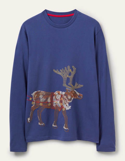 Long Sleeve Christmas T-Shirt - Starboard Reindeer Long Sleeve Christmas T-Shirt - Starboard Reindeer