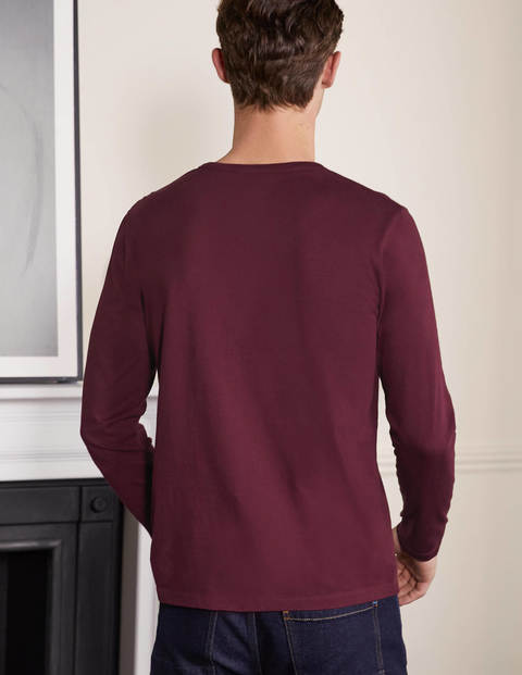 Classic Long-sleeved T-shirt - Merlot Red Classic Long-sleeved T-shirt - Merlot Red