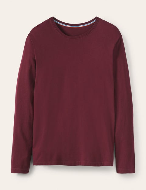 Classic Long-sleeved T-shirt - Merlot Red Classic Long-sleeved T-shirt - Merlot Red