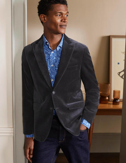 Highgate Velvet Blazer - Dark Grey Highgate Velvet Blazer - Dark Grey