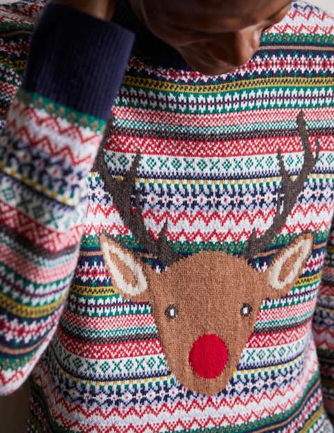 Christmas Crew Neck - Reindeer Fairisle Christmas Crew Neck - Reindeer Fairisle