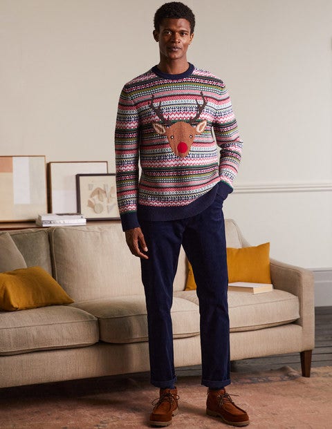 Christmas Crew Neck - Reindeer Fairisle Christmas Crew Neck - Reindeer Fairisle