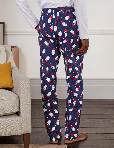 Printed Pyjama Bottoms - Navy Father Christmas Printed Pyjama Bottoms - Navy Father Christmas