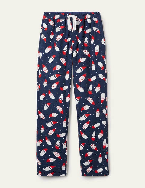 Printed Pyjama Bottoms - Navy Father Christmas Printed Pyjama Bottoms - Navy Father Christmas