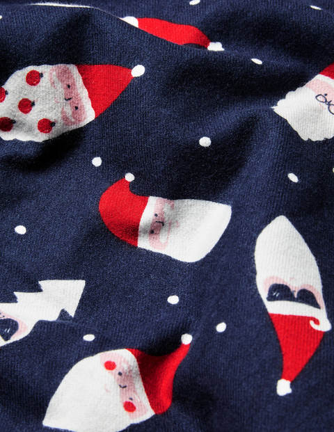 Printed Pyjama Bottoms - Navy Father Christmas Printed Pyjama Bottoms - Navy Father Christmas