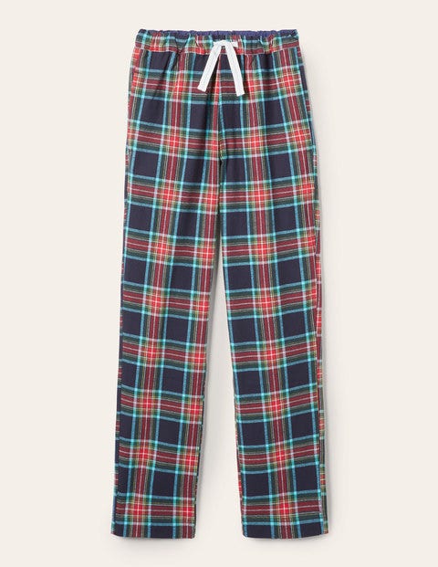 Brushed Cotton Pajama Bottoms - Navy/ Rockabilly Red Check Brushed Cotton Pajama Bottoms - Navy/ Rockabilly Red Check