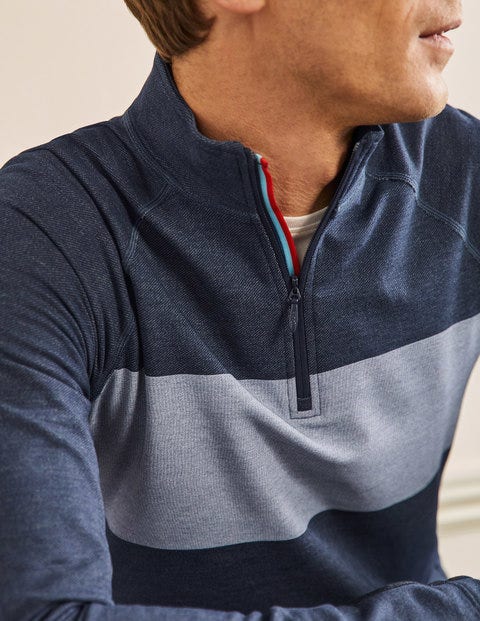Active Half-Zip Top - Navy Colour block Active Half-Zip Top - Navy Colour block