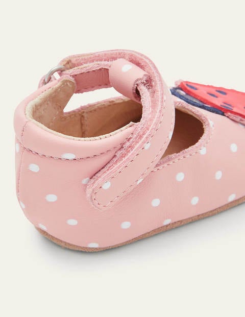 Novelty Leather Baby Shoes - Pink Ladybird Novelty Leather Baby Shoes - Pink Ladybird