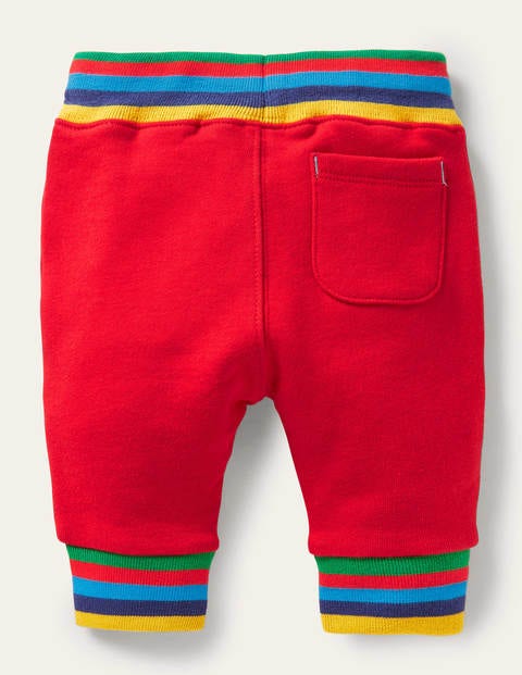 Gerippte Jerseyhose mit Regenbogenstreifen - Rockabilly-Rot Gerippte Jerseyhose mit Regenbogenstreifen - Rockabilly-Rot