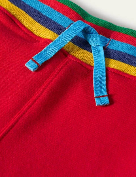 Gerippte Jerseyhose mit Regenbogenstreifen - Rockabilly-Rot Gerippte Jerseyhose mit Regenbogenstreifen - Rockabilly-Rot