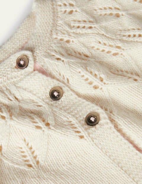 Alltagstauglicher strukturierter Cardigan - Ecru Meliert Alltagstauglicher strukturierter Cardigan - Ecru Meliert