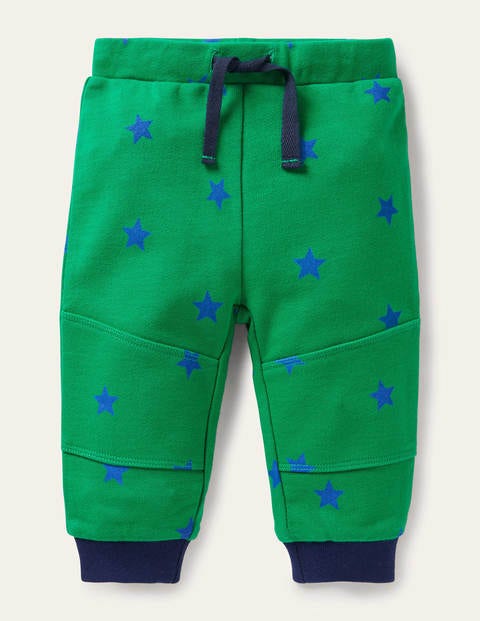 보덴 남아용 팬츠 Boden Warrior Knee Jersey Bottoms - Sapling Green Stars
