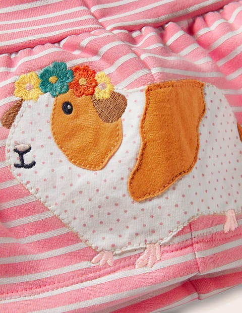 Bequemes Sweatshirt-Kleid - Kirschblütenrosa/Naturweiß, Meerschweinchen Bequemes Sweatshirt-Kleid - Kirschblütenrosa/Naturweiß, Meerschweinchen