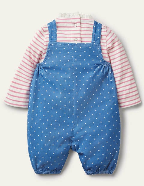 Cord Dungaree Set - Elizabethan Blue Bunnies Cord Dungaree Set - Elizabethan Blue Bunnies