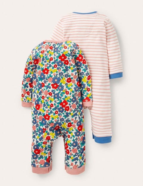 Twin Pack Rompers - Multi Sky Apple Blossom Twin Pack Rompers - Multi Sky Apple Blossom