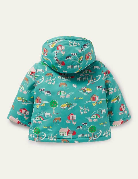 Water-resistant Coat - Brook Blue Farmyard Water-resistant Coat - Brook Blue Farmyard