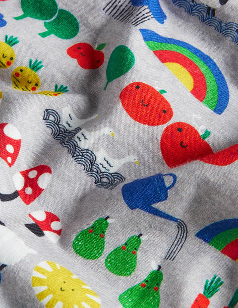 T-Shirts mit Bauernhofmotiv im 2er-Pack - Grau Meliert, Regenbogenfarm T-Shirts mit Bauernhofmotiv im 2er-Pack - Grau Meliert, Regenbogenfarm