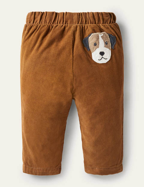 Jersey-lined Cord Pants - Butterscotch Brown Jersey-lined Cord Pants - Butterscotch Brown