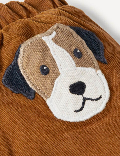 Jersey-lined Cord Pants - Butterscotch Brown Jersey-lined Cord Pants - Butterscotch Brown