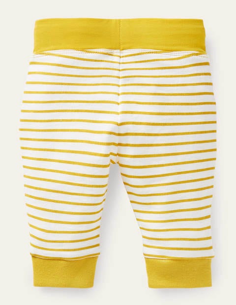 Appliqué Knee Jersey Bottoms - Ivory/Sweetcorn Yellow Farm Appliqué Knee Jersey Bottoms - Ivory/Sweetcorn Yellow Farm