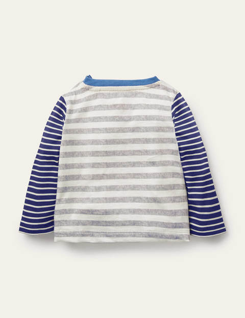 Big Appliqué T-shirt - Grey Marl/Ivory Sprout Big Appliqué T-shirt - Grey Marl/Ivory Sprout